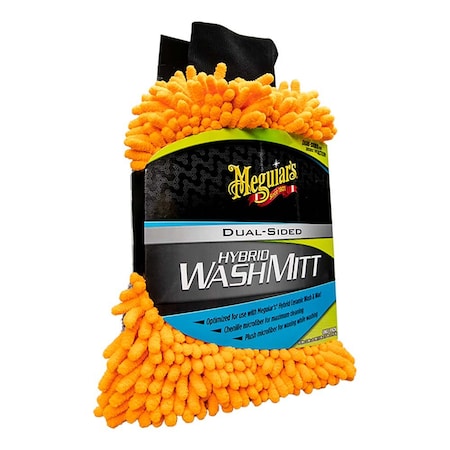 Meguiars Meguiar, s Hybrid Wash Mitt - Extremely Plush Microfiber Wash Mitt f/Gently Waxing While Washing X210200